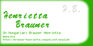 henrietta brauner business card